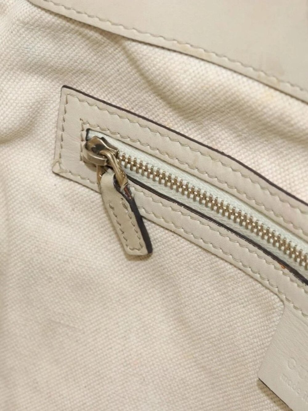 GUCCI GG Canvas Web Sherry Line Mayfair Tote Bag Beige Red 257061 Auth ep12533 - Picture 11 of 16